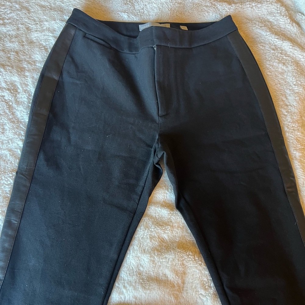 VINCE women’s side strap trouser in black size 4